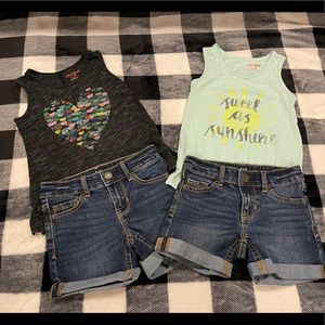 Girls Gap Denim Shorts & Shirts